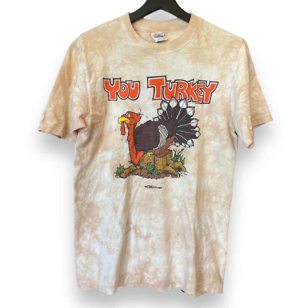 You Turkey Vintage T-Shirt 70s 1975 Mike Laridon Art M